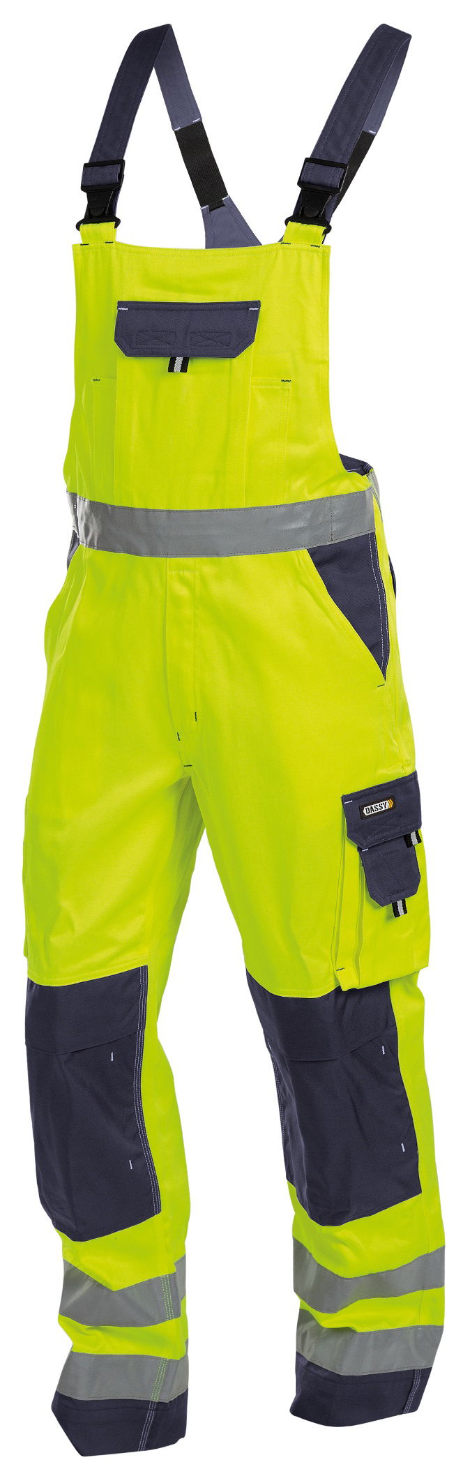 Warnschutz Latzhose mit Kniepolstertaschen DASSY Toulouse