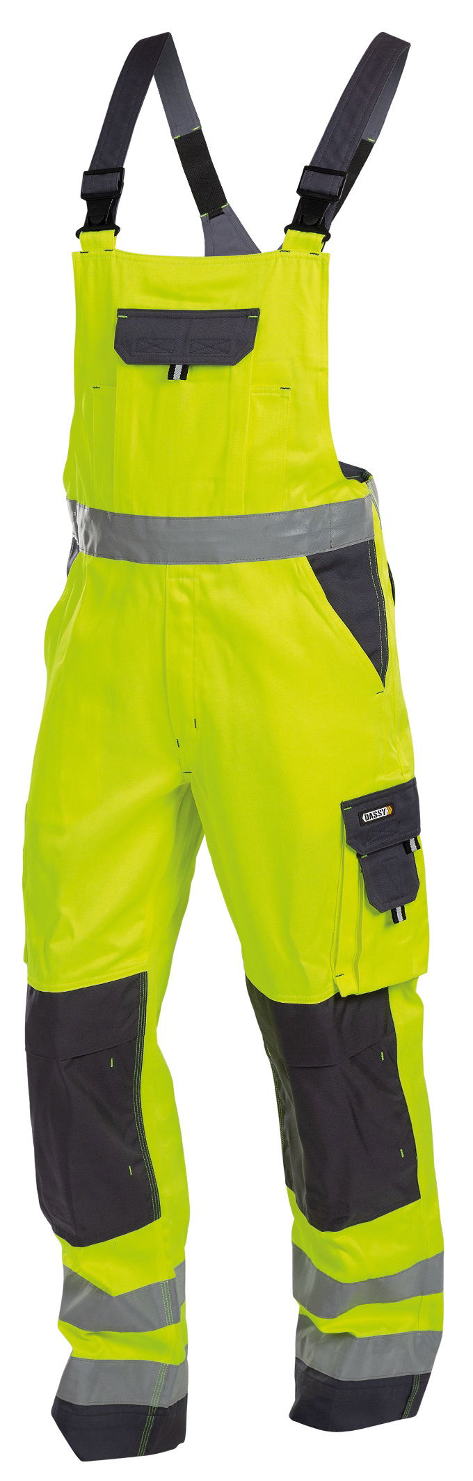 Warnschutz Latzhose mit Kniepolstertaschen DASSY Toulouse